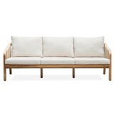 Bergamo stoel-bank loungeset 5 personen | touw + hardhout | zand | 4-delig