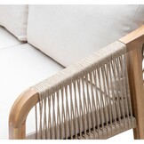 Bergamo stoel-bank loungeset 5 personen | touw + hardhout | zand | 4-delig