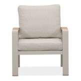 Seattle stoel-bank loungeset 5 personen | aluminium + polywood | beige | 4-delig