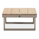 Titan hoek loungeset 4 personen | aluminium + hardhout | beige/Light teaklook | 3-delig - 247x167cm