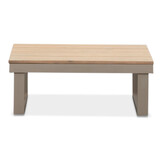 Titan hoek loungeset 4 personen | aluminium + hardhout | beige/Light teaklook | 3-delig - 247x167cm