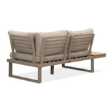 Titan hoek loungeset 4 personen | aluminium + hardhout | beige/Light teaklook | 3-delig - 247x167cm