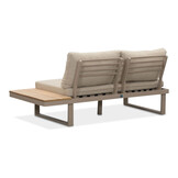 Titan hoek loungeset 4 personen | aluminium + hardhout | beige/Light teaklook | 3-delig - 247x167cm