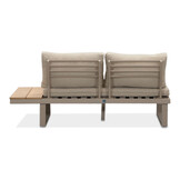 Titan hoek loungeset 4 personen | aluminium + hardhout | beige/Light teaklook | 3-delig - 247x167cm