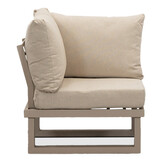 Canyon hoek loungeset 5 personen | aluminium + hardhout | beige | 4-delig - 288x288cm