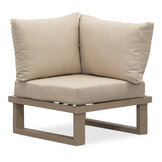 Canyon hoek loungeset 5 personen | aluminium + hardhout | beige | 4-delig - 288x288cm