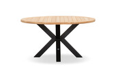 Cleve dining tuintafel 6 personen | teakhout + aluminium | Natural Teak | Ø140cm rond