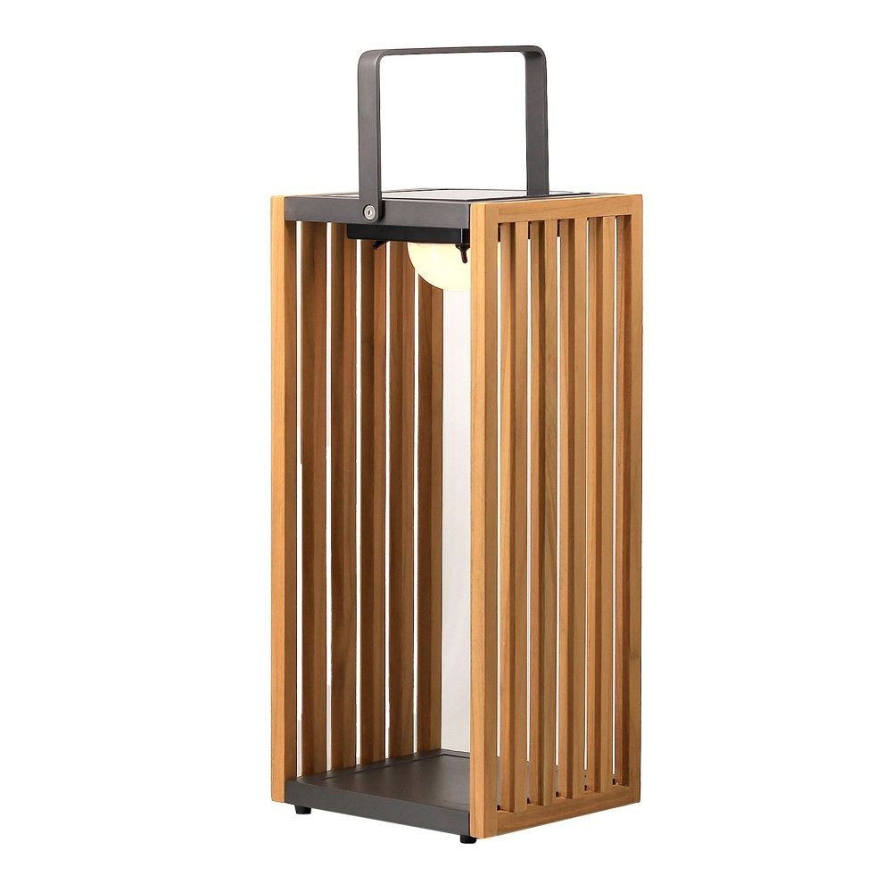 Ciro sfeerlamp tuin solar | aluminium + teakhout | 51cm