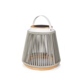 Rocca sfeerlamp tuin solar | aluminium + teakhout | grijs | 37cm