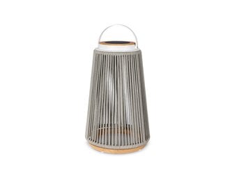 Rocca sfeerlamp tuin solar | aluminium + teakhout | grijs | 56cm