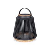 Rocca sfeerlamp tuin solar | aluminium + teakhout | antraciet | 37cm