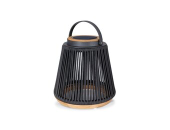 Rocca sfeerlamp tuin solar | aluminium + teakhout | antraciet | 37cm