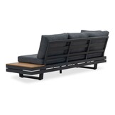 Vegas hoek loungeset-rechts 6 personen | aluminium + polywood | antraciet | 4-delig - 311x230cm