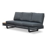 Vegas hoek loungeset-rechts 6 personen | aluminium + polywood | antraciet | 4-delig - 311x230cm