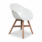 Riga/Karlstad wit dining tuinset | 6 personen | teakhout + kunststof | 250cm