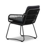 Cleve/Harper Lava Grey dining tuinset | 5 personen | teakhout + touw | 140cm rond