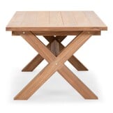 Riga/Dakota beige/wit stoel-bank dining tuinset | 4 personen | hardhout + touw | 200cm