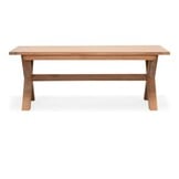 Riga/Dakota beige/wit stoel-bank dining tuinset | 4 personen | hardhout + touw | 200cm