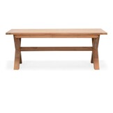 Riga/Harper Lava Grey stoel-bank dining tuinset | 4 personen | hardhout + touw | 200cm