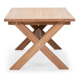 Riga/Harper Sandstone stoel-bank dining tuinset | 4 personen | hardhout + touw | 200cm