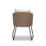 Riga/Ropera Sahara Dust stoel-bank dining tuinset | 4 personen | hardhout + touw | 200cm