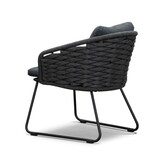 Velora/Ropera Lava Grey dining tuinset | 6 personen | travertin + touw | 250cm