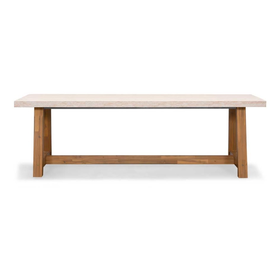 Velora/Ropera Lava Grey dining tuinset | 6 personen | travertin + touw | 250cm