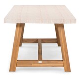 Velora/Tulum Lava Grey dining tuinset | 6 personen | travertin + touw | 250cm