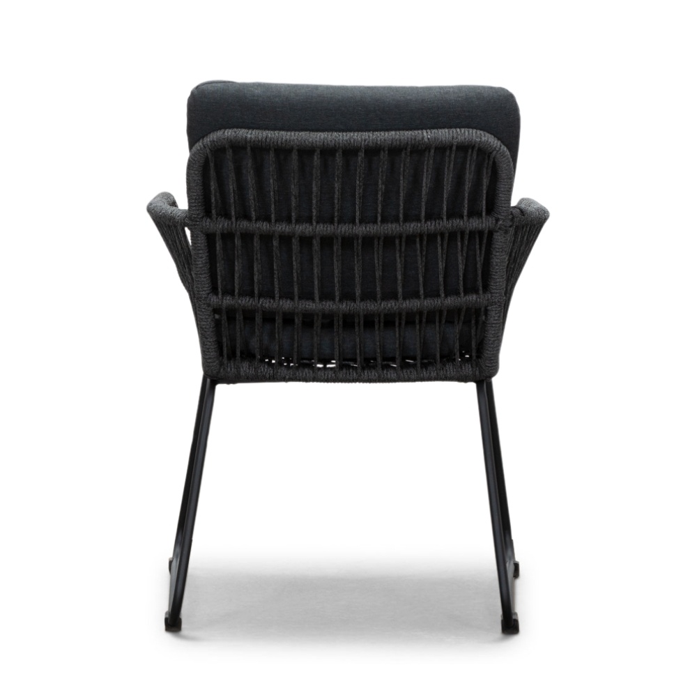 Velora/Harper Lava Grey dining tuinset | 6 personen | travertin + touw | 250cm