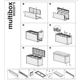 Woody opbergbox | 280L - 117cm | antraciet