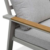 Lola dining stoel-bank loungeset 5 personen | aluminium + polywood | beige | 5-delig