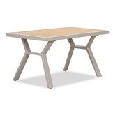 Lola dining stoel-bank loungeset 5 personen | aluminium + polywood | beige | 5-delig