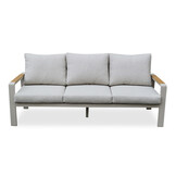 Lola stoel-bank loungeset 5 personen | aluminium + polywood | beige | 5-delig