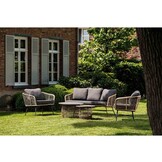 Flow 3-zits tuinbank | wicker + aluminium | Bamboo antraciet | 162cm