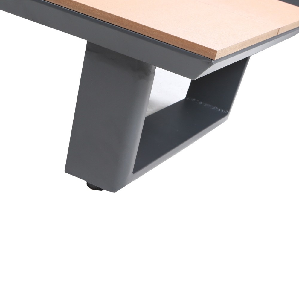 Nevada hoek loungeset 6 personen | aluminium + polywood | antraciet | 3-delig - 305x228cm