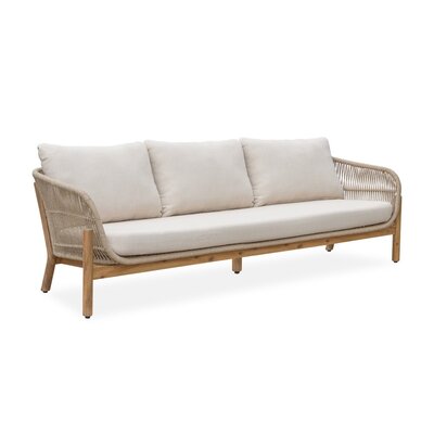 Braga 3-zits tuinbank | touw + hardhout | zand | 214cm