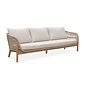 BUITEN living Braga 3-zits tuinbank | touw + hardhout | zand | 214cm
