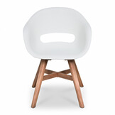 Lorento/Karlstad wit dining tuinset | 4 personen | travertin + hardhout | 200cm