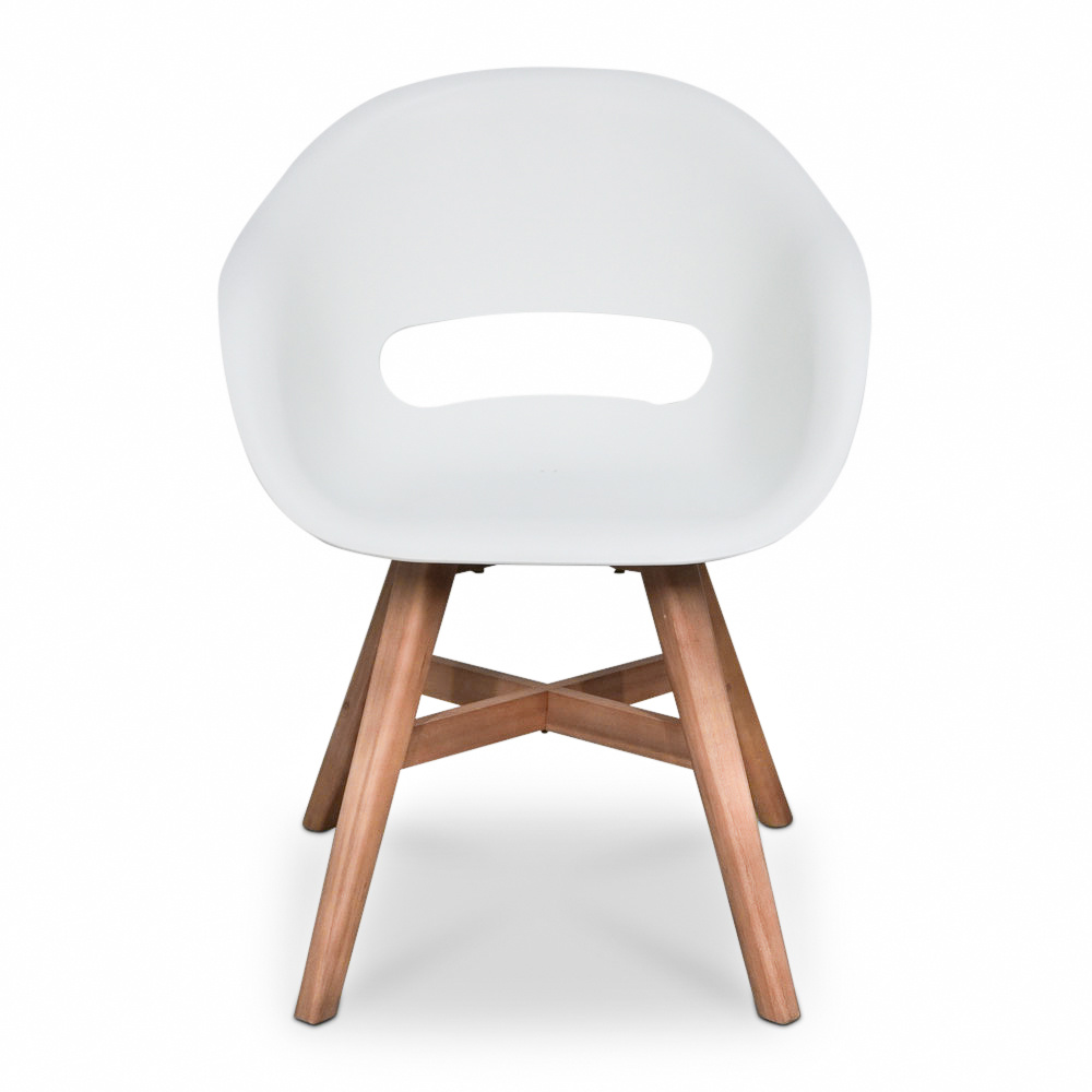 Lorento/Karlstad wit dining tuinset | 4 personen | travertin + hardhout | 200cm