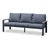 Lola dining stoel-bank loungeset 5 personen | aluminium + polywood | antraciet | 5-delig