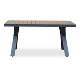 Lola dining stoel-bank loungeset 5 personen | aluminium + polywood | antraciet | 5-delig