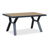 Lola dining stoel-bank loungeset 5 personen | aluminium + polywood | antraciet | 5-delig