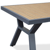 Lola dining stoel-bank loungeset 5 personen | aluminium + polywood | antraciet | 5-delig