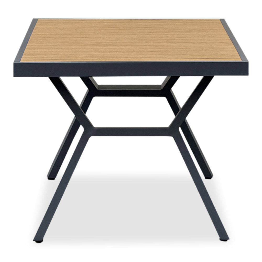 Lola dining stoel-bank loungeset 5 personen | aluminium + polywood | antraciet | 4-delig