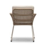 Joep/Harper Sandstone dining tuinset | 4 personen | travertin + touw | 135cm rond