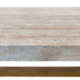 Velora/Portofino zwart dining tuinset | 4 personen | travertin + touw | 200cm