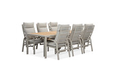 Annecy beige dining tuinset | 6 personen | teakhout + aluminium | 227cm