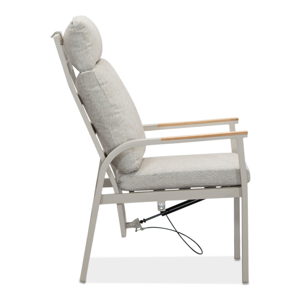 Annecy beige dining tuinset | 6 personen | teakhout + aluminium | 227cm