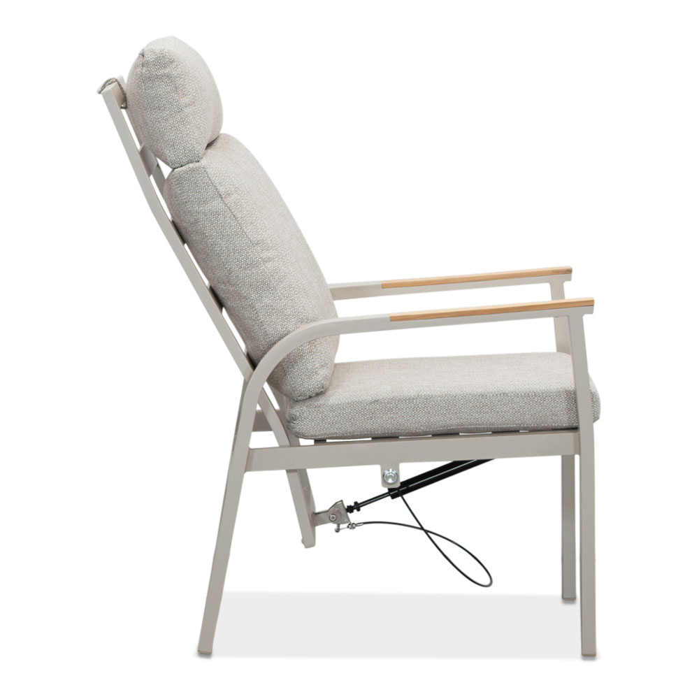 Annecy beige dining tuinset | 6 personen | teakhout + aluminium | 227cm