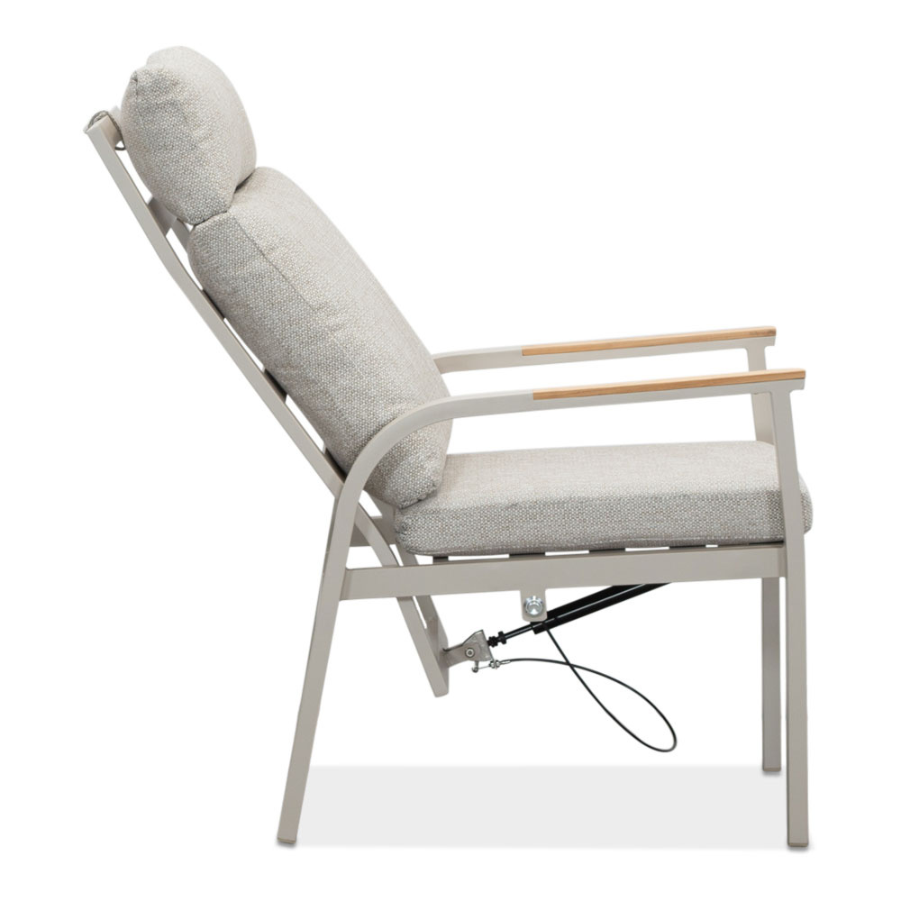 Annecy beige dining tuinset | 6 personen | teakhout + aluminium | 227cm